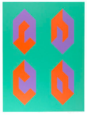 George E. Russell Form In Shape, 1975 Screen Print - Sérigraphie 26 x 20 in. 66 x 51 cm